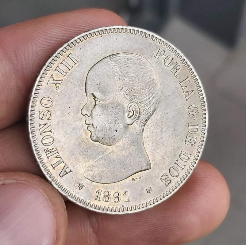 5 pesetas 1891. Alfonso XIII  20200607-141959