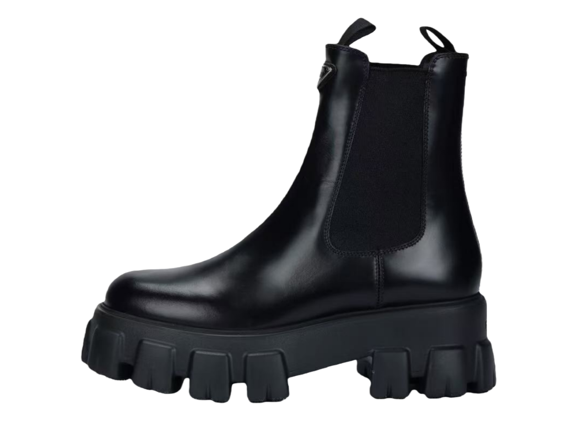 Prada Monolith leather Chelsea boots