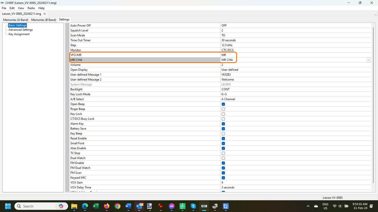 Chirp Leixen 898S config