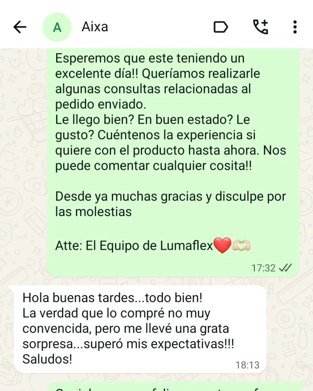 Rese&ntilde;a de cliente LumaFlex