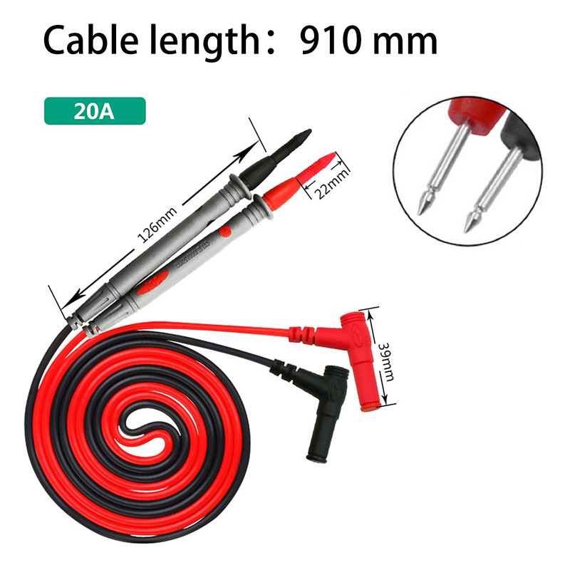 Multimeter probe cable connector detail