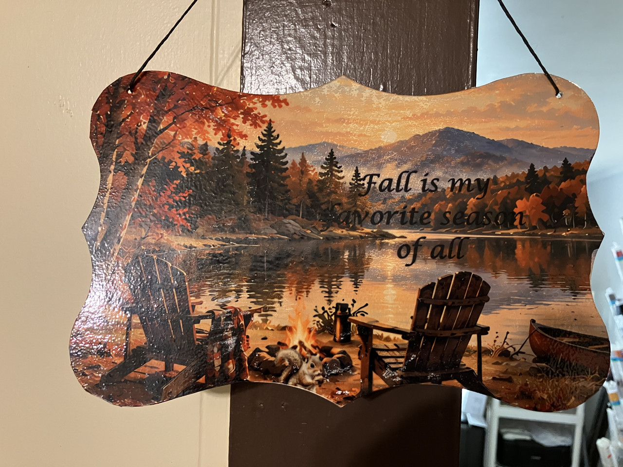 handcrafted fall sign