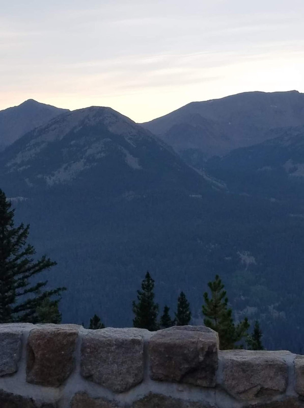 Mountain landscape at dusk