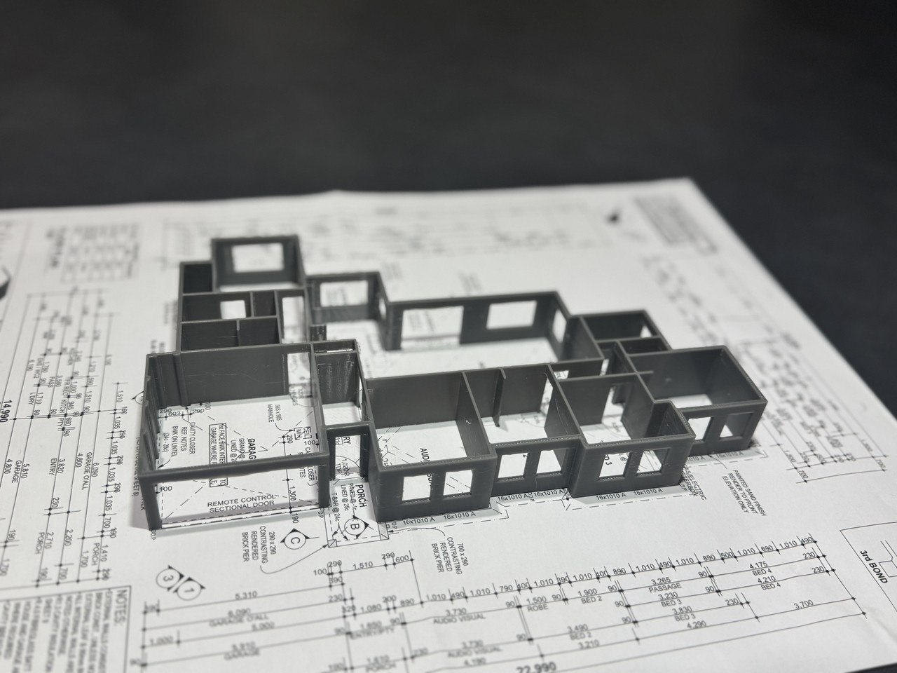 Solid Plans model on blueprint