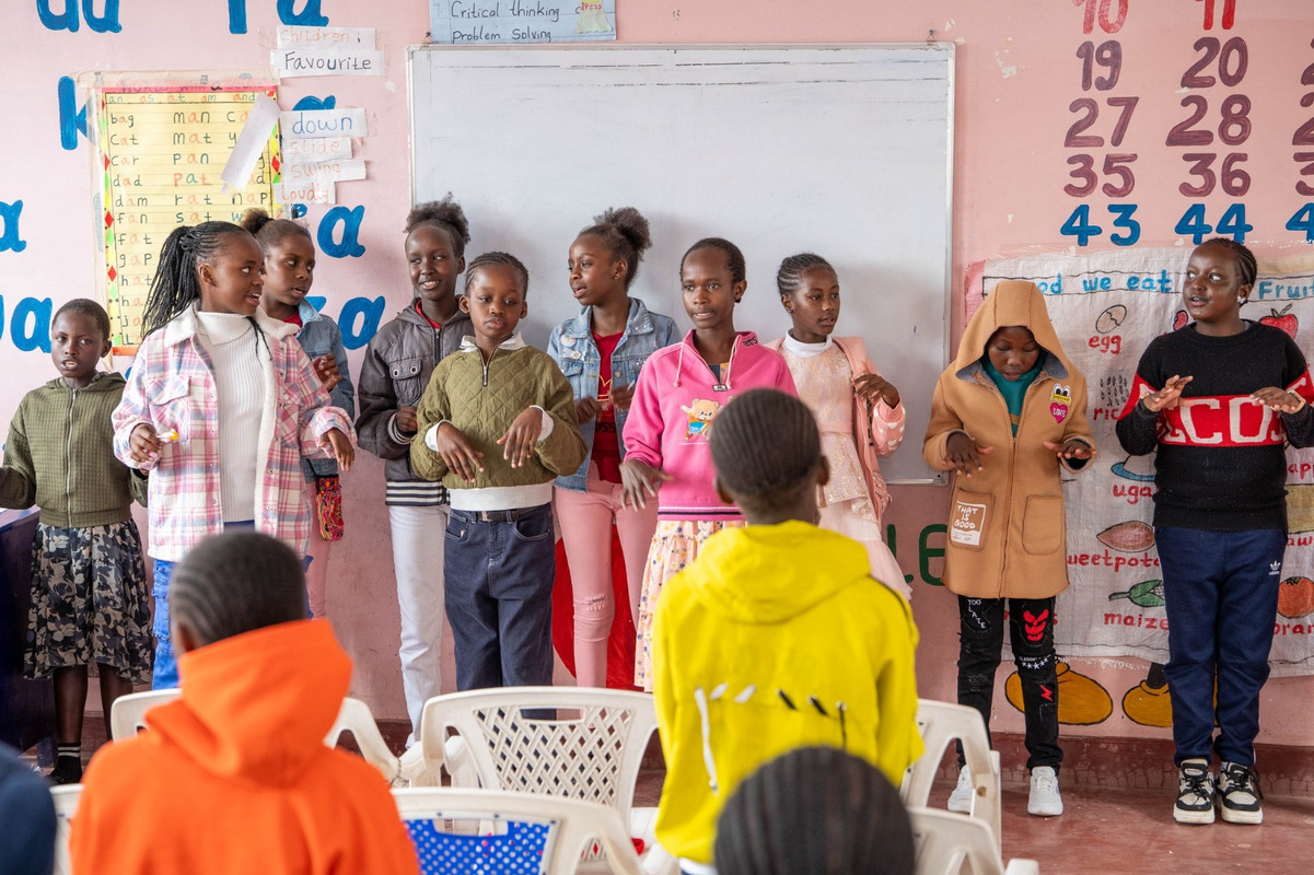 Children in kids ministry learning about the bible.