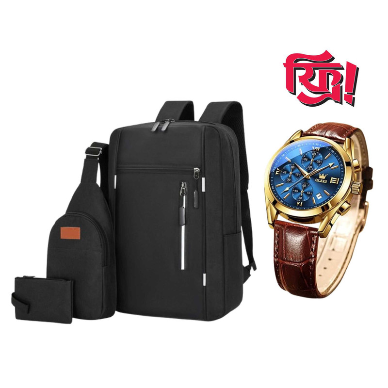 Exclusive 3-in-1 Bag Set with Free Watch! ⌚