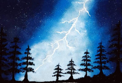 When lightning splits the sky