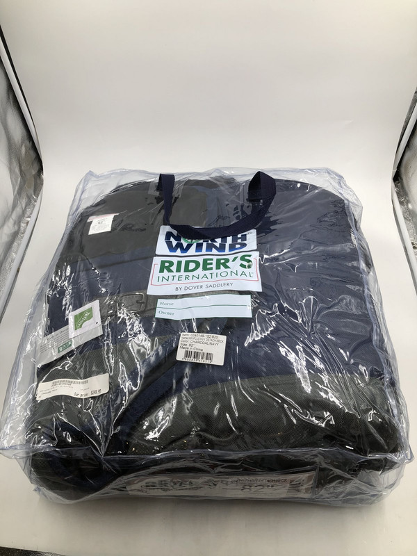 RIDERS INT. NORTHWIND PLUS DETACH A NECK HEAVYWEIGHT HORSE BLANKET CHARCOAL/NAVY