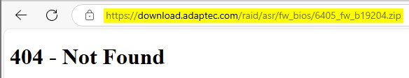 Adaptec Download site