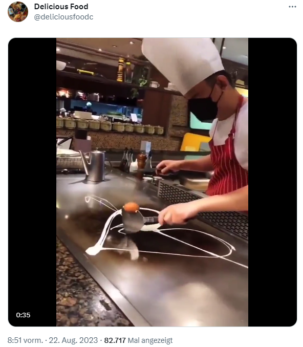 Teppanyaki-Meister in Aktion