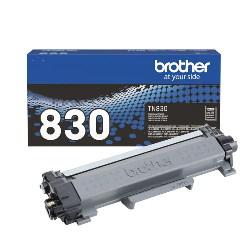 Cartucho de tóner genuino de rendimiento estándar Brother TN830.