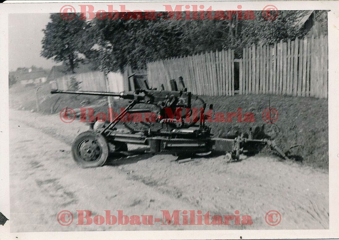 Foto Polen 1939 Blitzkrieg erbeutetes polnisches Flak Geschütz polska broń