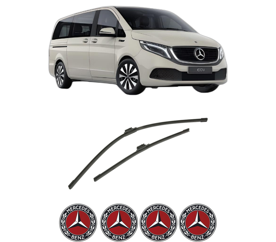 Set stergatoare auto MERCEDES-BENZ EQV (W447) din 2020, pentru parbriz auto, 2 bucati, Bosch Aerotwin, din cauciuc siliconat rezistent, 4 Stickere Auto MERCEDES-BENZ