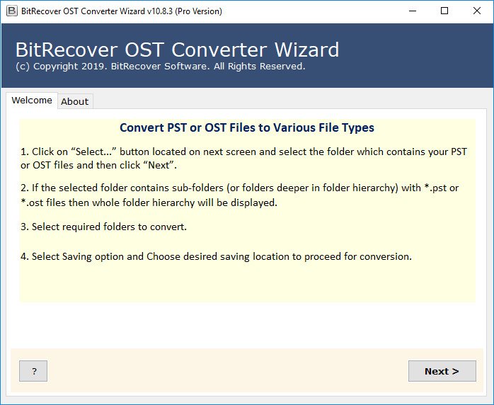 BitRecover OST Converter Wizard 13.0