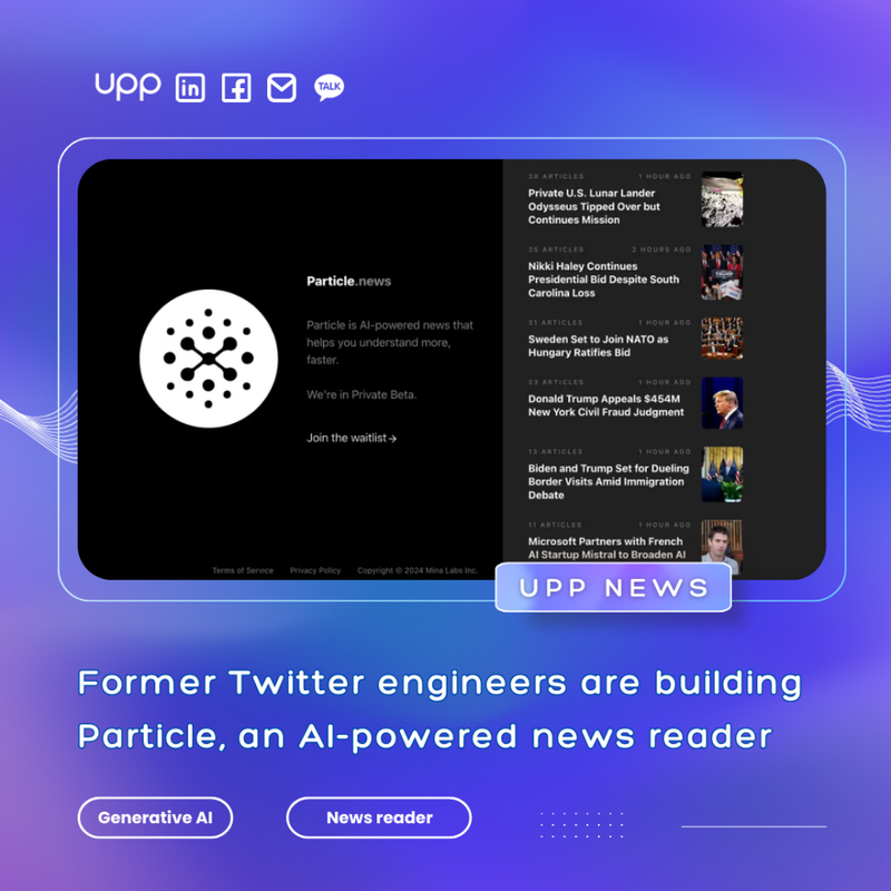Former Twitter engineers are building Particle, an AI-powered news reader.