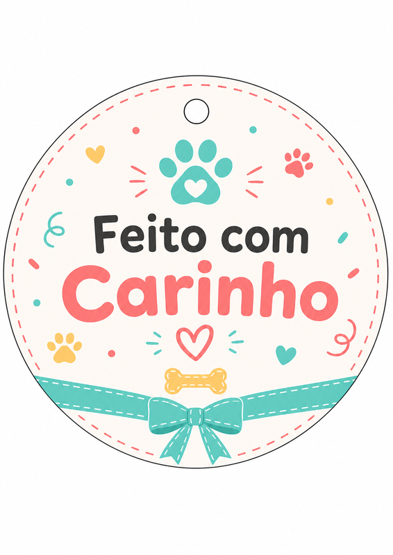 Exemplo de papelaria pet pronta para imprimir