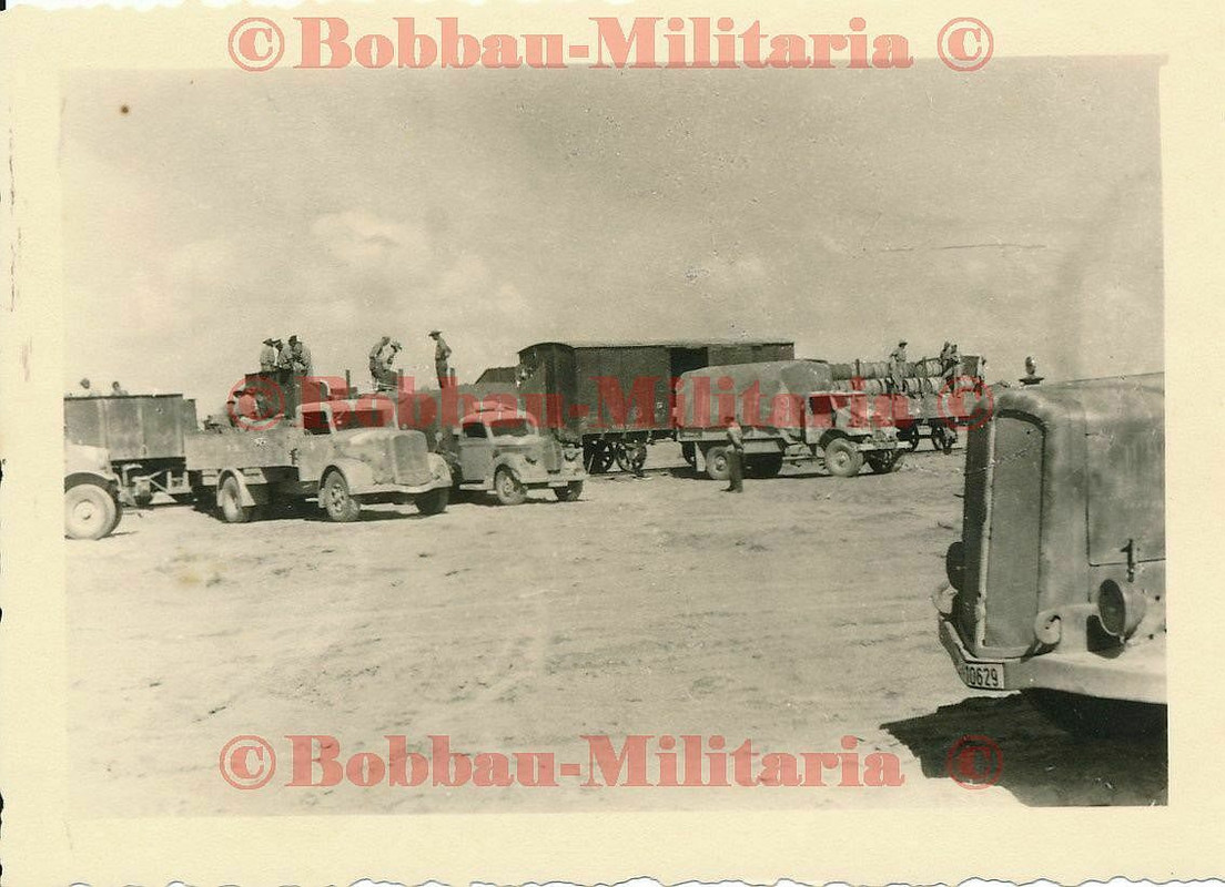 Afrikakorps Tobruk Wehrmacht Eisenbahn Benzin-Lager Militär LKW 