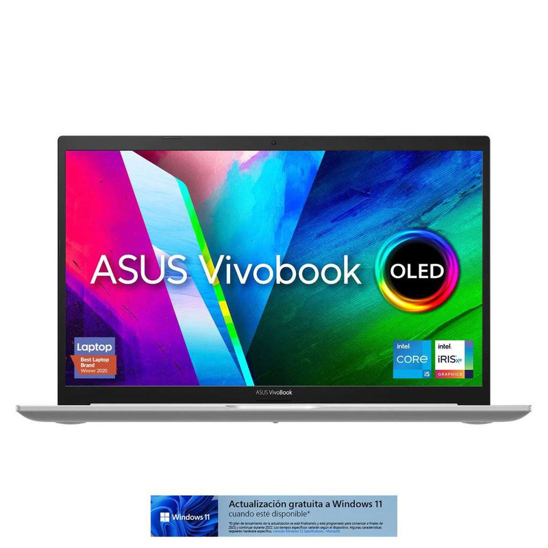 Sanborns: Laptop ASUS K513Ea-I512Oled Ci5 11Th 12G 512Ssd Plata Oled 
