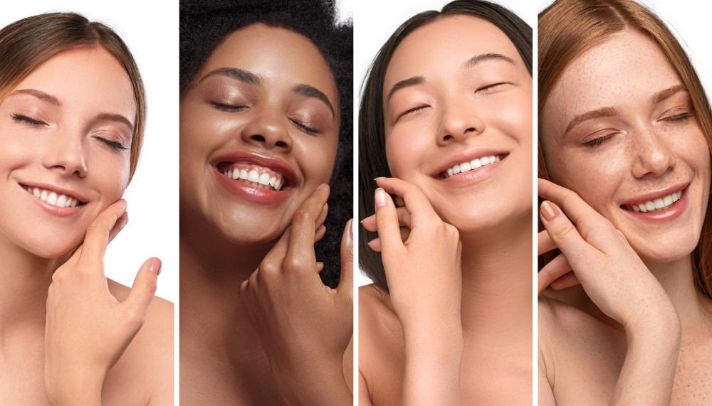 femmes avec une belle peau