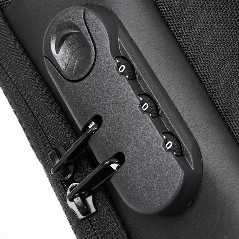Green Lightweight Anti-Theft Tactical Chest Bag - Waterproof Security Sling Bag with 3-Digit Password Lock & Smart USB Charging Port