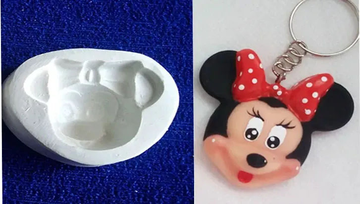 Molde inyector disney cara minnie mouse 1pz miniatura porcelanicrón