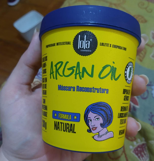 Mascara Argan Oil, Lola Cosmetics, Azul/Amarelo