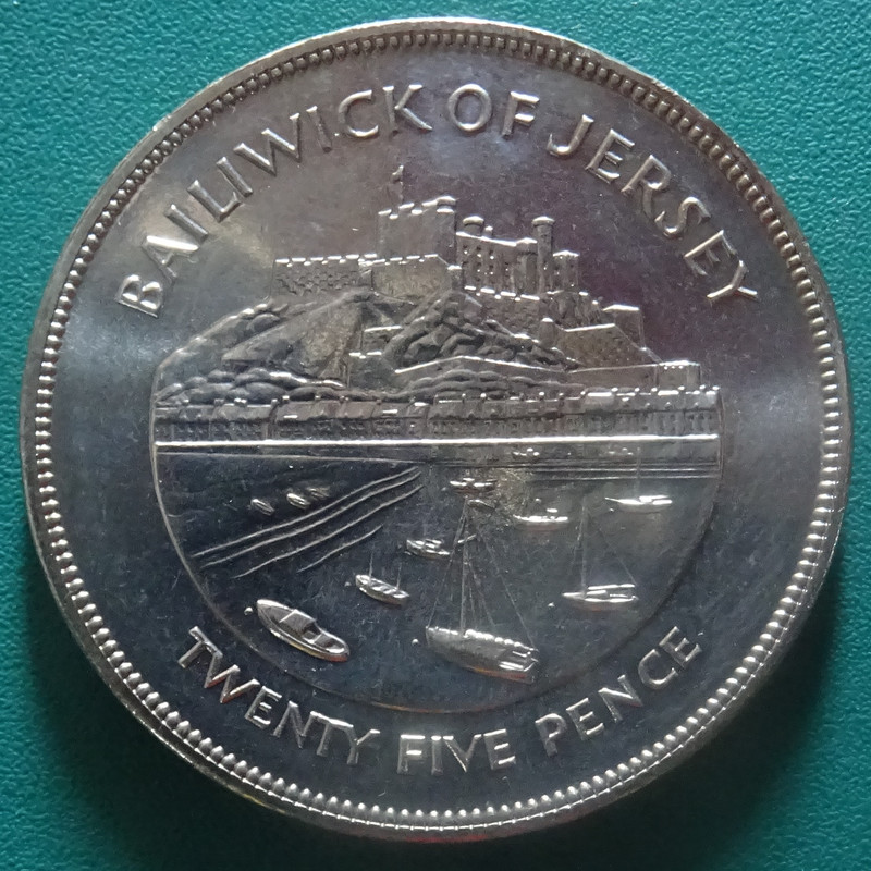25 Peniques. Jersey (1977) Bodas de plata del reinado de Isabel II GBJ-25-Peniques-1977-25-aniversario-reinado-Isabel-II-rev