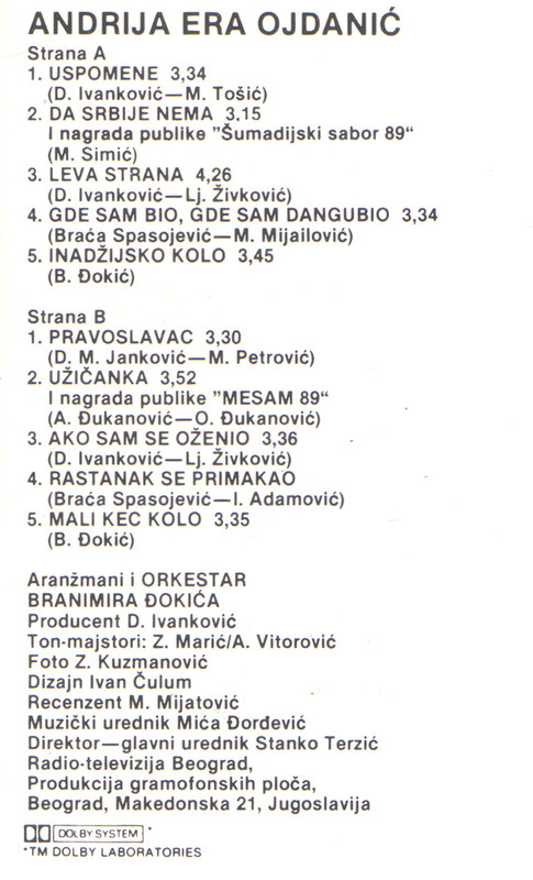Andrija Ojdanic Era 1990 kz