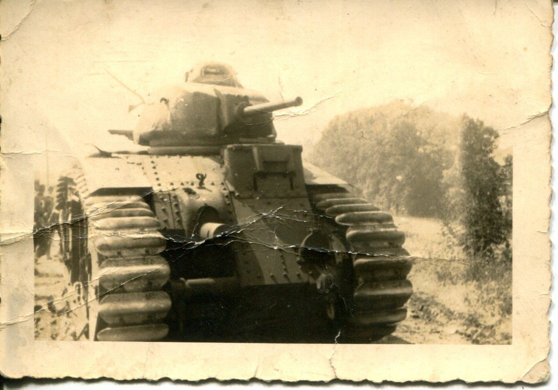 Orig.Foto Französischer Beute - Panzer Tank Char