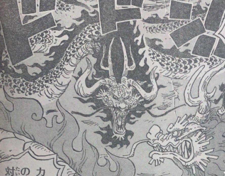 Naga Kaidou vs Naga Momo dan Luffy