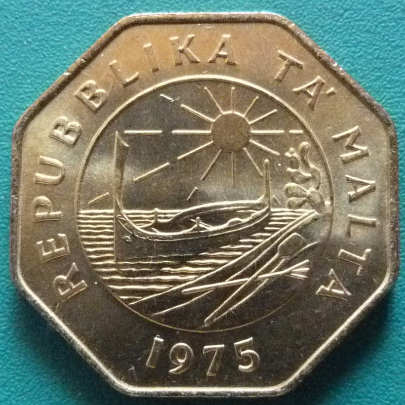 25 Céntimos Lira. Malta (1975) MLT-Centavos-Libra-1975-anv