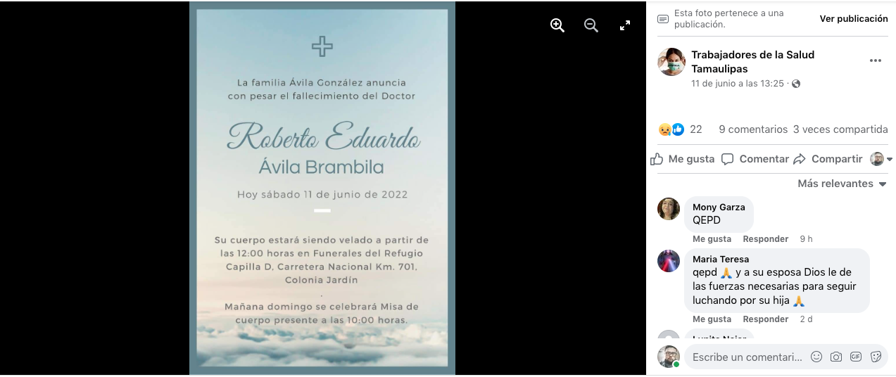 Muere médico que intentó salvar a su hija del cáncer; él también lo padecía