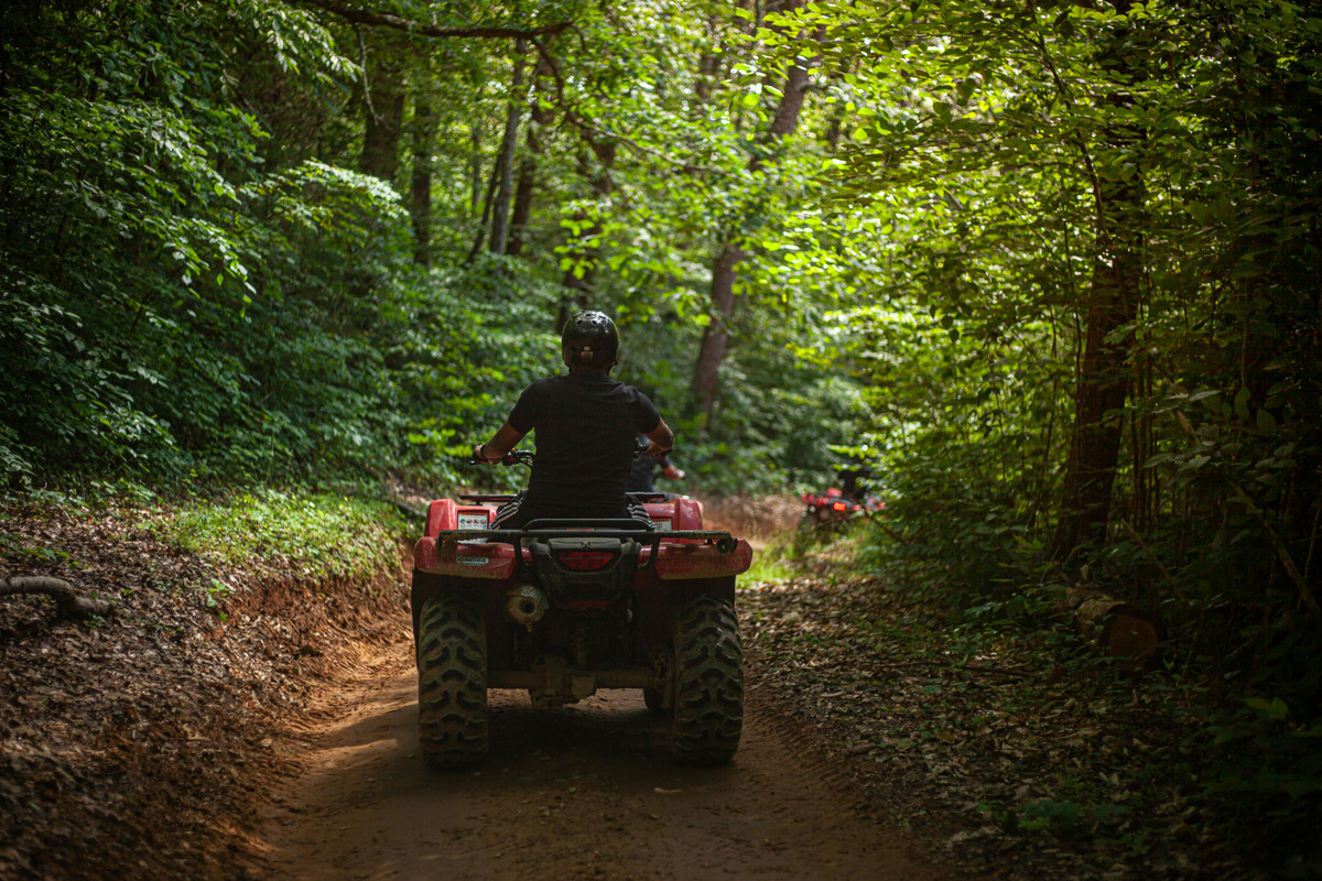 ATV in the woods