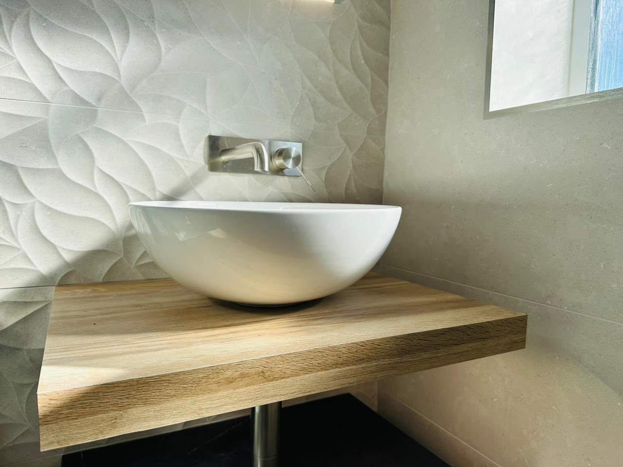 Botanical bathroom renovation detail