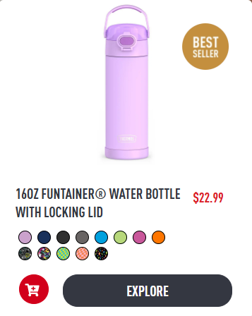 16oz Funtainer Water Bottle