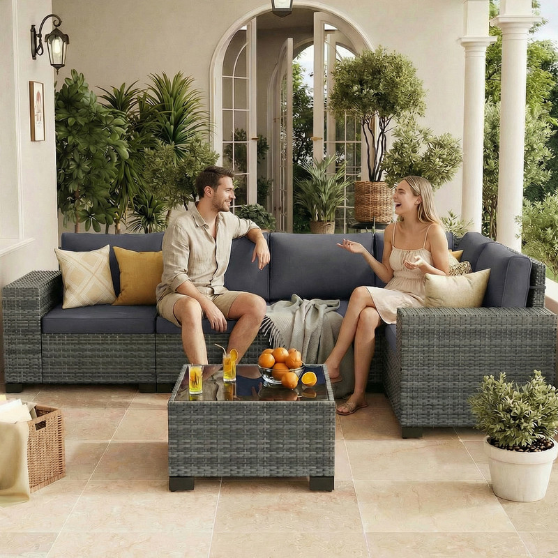 Outdoor Patio Chair Cushions Set Water Resistant Cushions 23.62'' x 23.62''