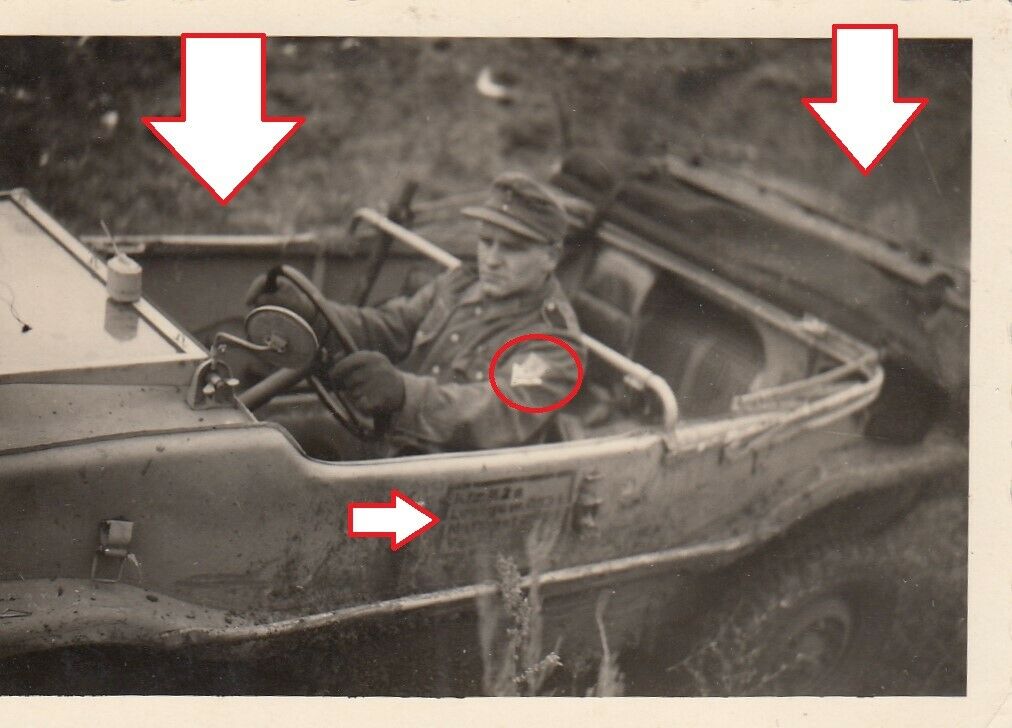 Foto Wehrmacht,VW Typ 166 Schwimmwagen,VW Schwimmer,Schwimmkübel