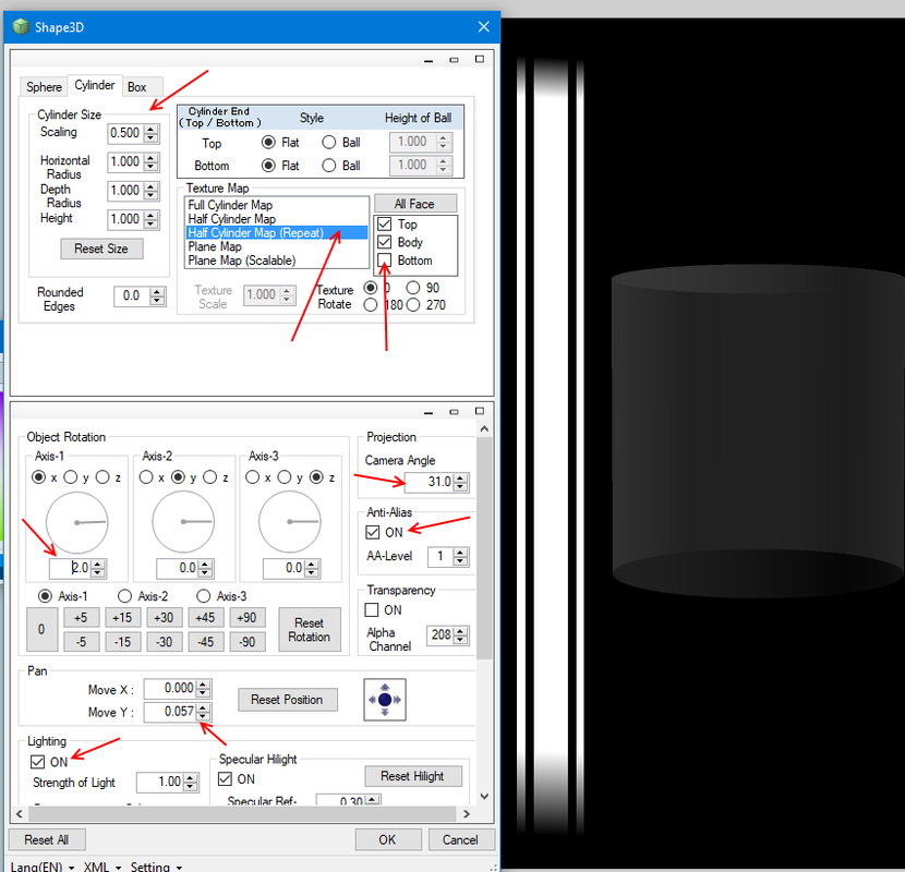 15.1   (reset Shape 3D new values)