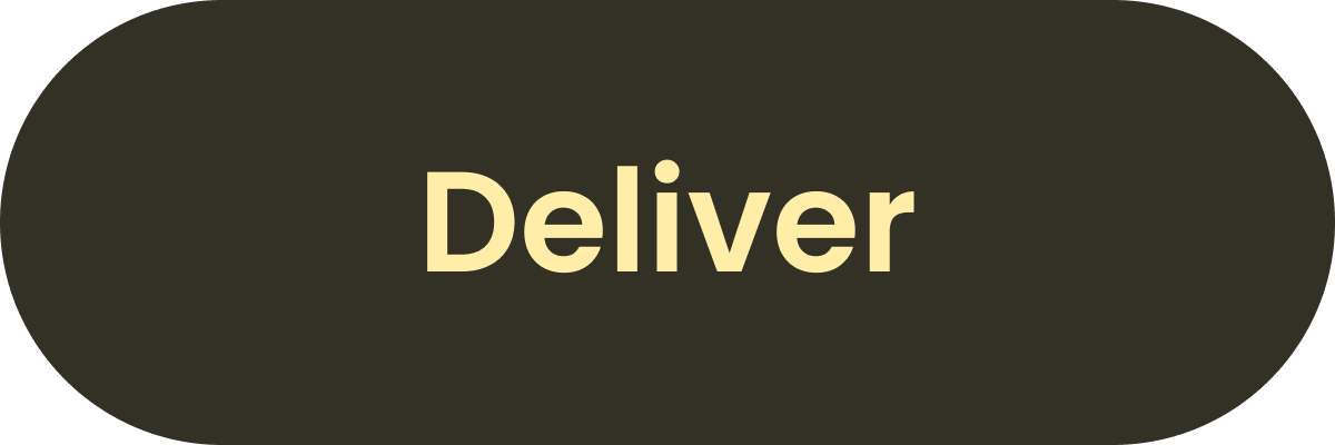 Grafik på den pedagogiska modellen ”Deliver” på AI Business School.