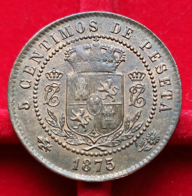 Carlos VII 5 céntimos de peseta 2
