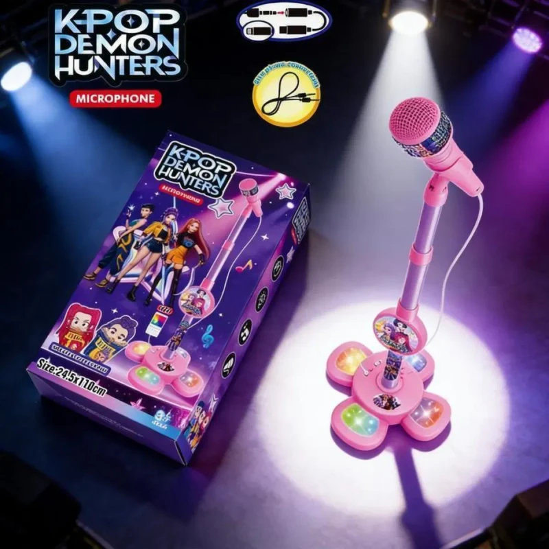 Micr&oacute;fono K-Pop con escenario de luces
