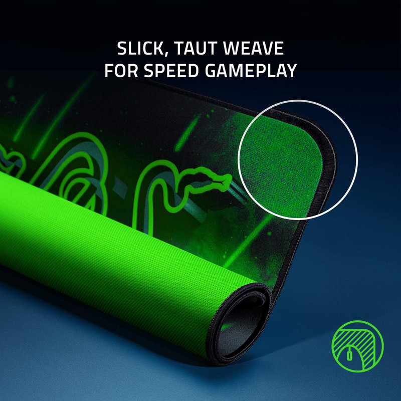 Detalle de la textura y la base del Mouse Pad Gaming Razer Goliathus Speed.