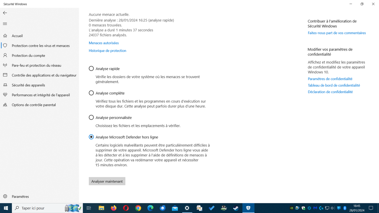 analyse WD offline ne fonctionne toujours pas