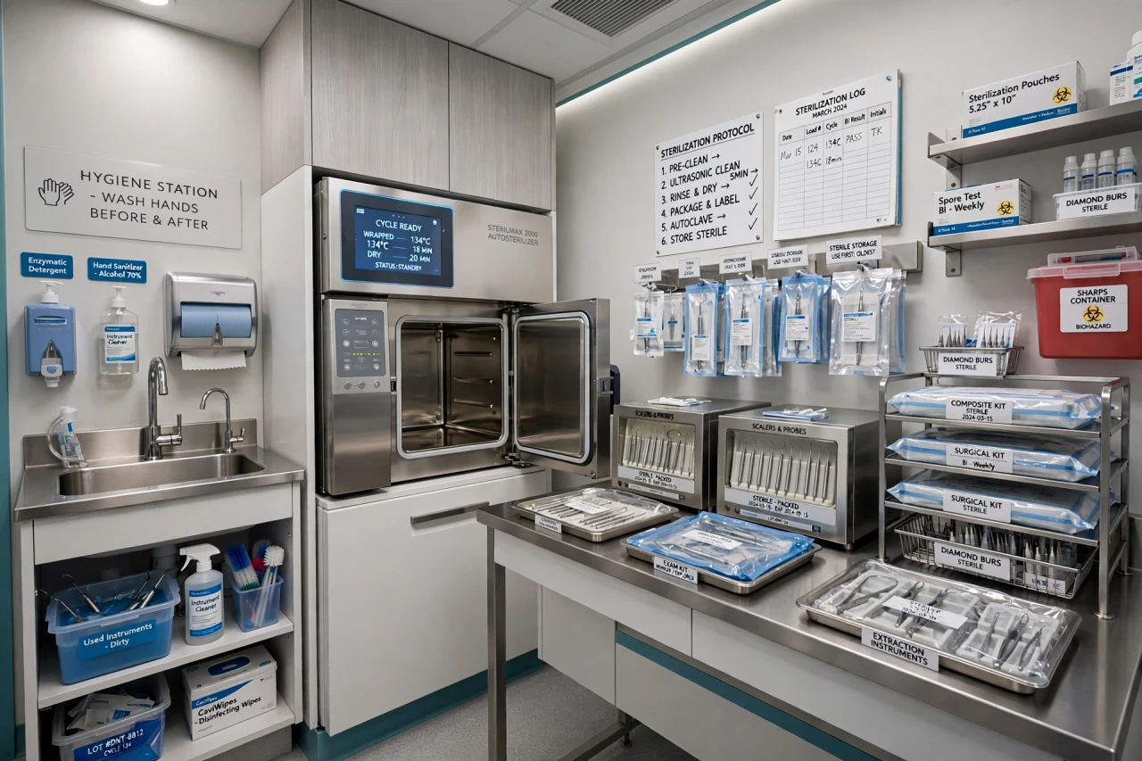 Dental sterilization facility at best dental clinic in Samta Colony