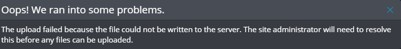 error message