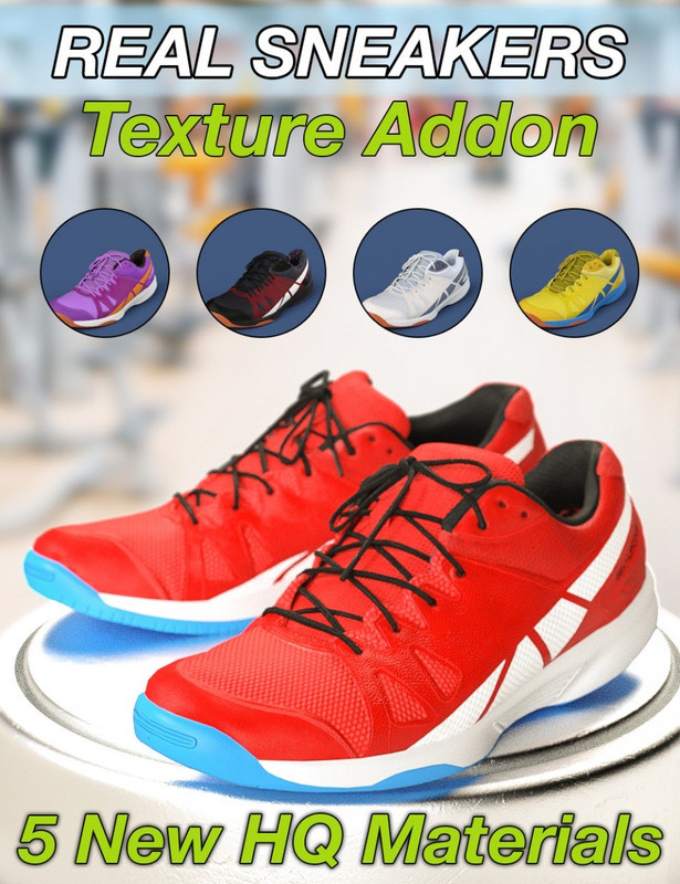 Slide3D Real Sneakers for Genesis 3 Female(s) Texture Addon Slide3D Real Sneakers for Genesis 3 Female(s) Texture Addon
