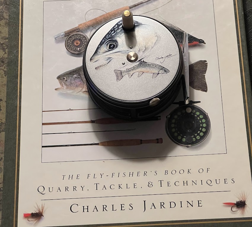 Aquarelle Originale Charles Jardine Pour Hardy Perfect, Moulinet 150ème Anniversaire, Truite