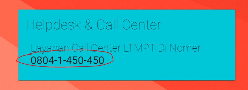 Nomor yang bisa dihubungi jika lupa password