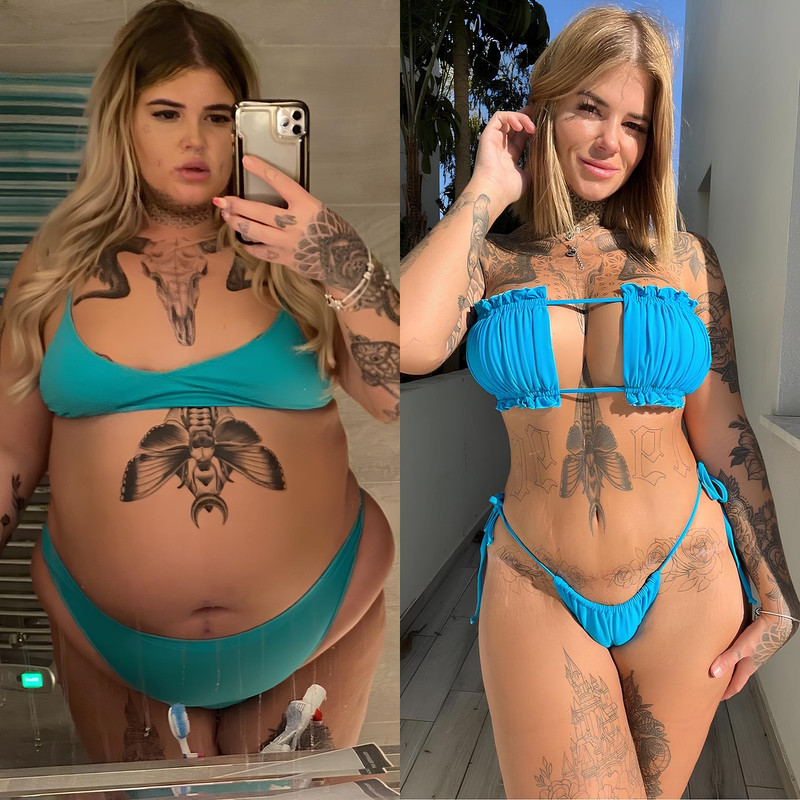 Weight loss transformation before and after