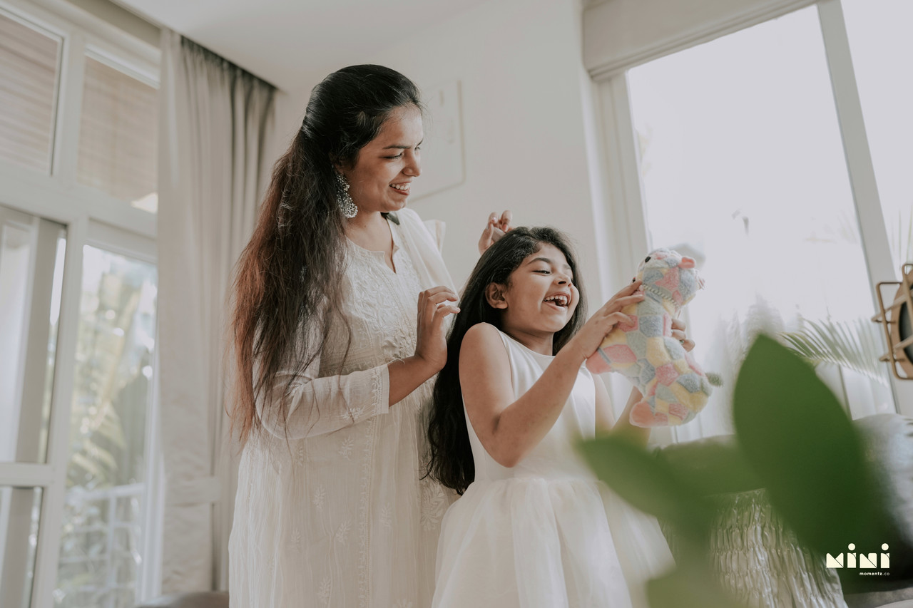 South Indian family portrait photographer Birmingham — natural light home photography